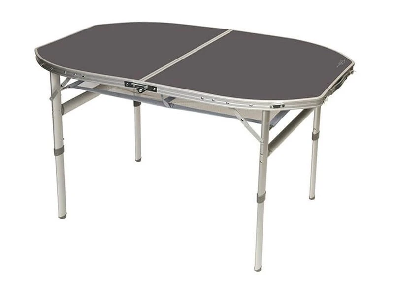 Bo-Camp Ovaal 120 X 80 Koffermodel Campingtafel - Grijs 1 Bo-Camp Ovaal 120 X 80 Koffermodel Campingtafel - Grijs