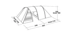 Easy Camp Galaxy 400 Gold Red Tunneltent - 4 Personen 7 Easy Camp Galaxy 400 Gold Red Tunneltent - 4 Personen -Winkel Voor Kampeerartikelen Voor Buiten 120355 galaxy 400 gold red drawing perspective2