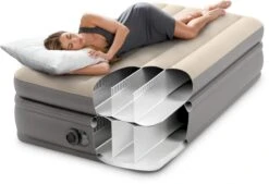 Intex Prime Comfort Luchtbed - Eenpersoons - Ingebouwde Elektrische Pomp -Winkel Voor Kampeerartikelen Voor Buiten 1320 1900 64162 inuse 2023 300