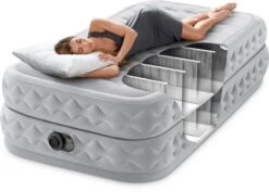 Intex Supreme Air Flow Luchtbed - Eenpersoons - Ingebouwde Elektrische Pomp -Winkel Voor Kampeerartikelen Voor Buiten 1320 1900 64488 inuse 2023 300