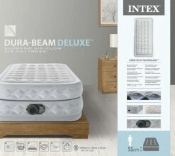 Intex Supreme Air Flow Luchtbed - Eenpersoons - Ingebouwde Elektrische Pomp -Winkel Voor Kampeerartikelen Voor Buiten 1688 1900 64488nd pkg 2023 300