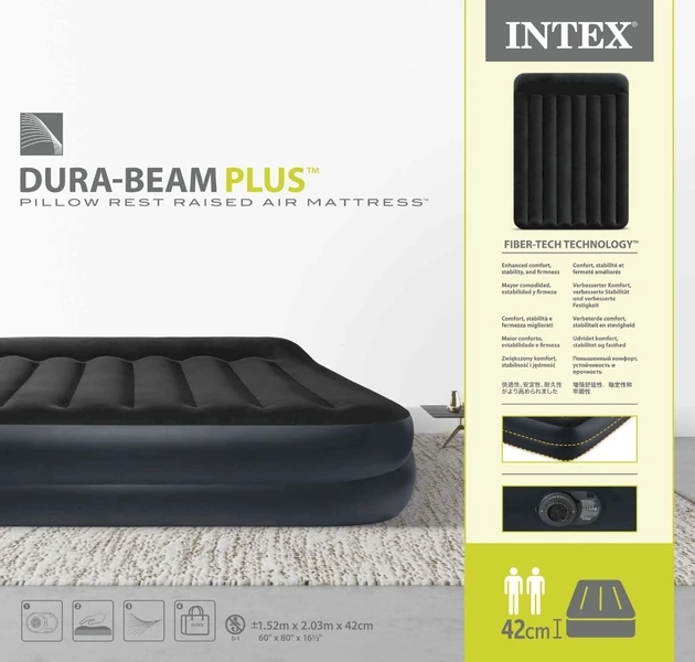 Intex Pillow Rest Raised Luchtbed - Queensize - Ingebouwde Elektrische Pomp 10 Intex Pillow Rest Raised Luchtbed - Queensize - Ingebouwde Elektrische Pomp - Afbeelding 10