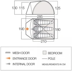 Vango Tay 300 Koepeltent - 3 Persoons - Groen -Winkel Voor Kampeerartikelen Voor Buiten 1900 1783 tay 300 2