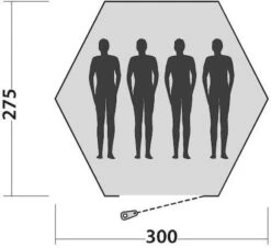 Easy Camp Bolide 400 Tipitent - 4 Personen -Winkel Voor Kampeerartikelen Voor Buiten 900 983 plattegrond bolide 2
