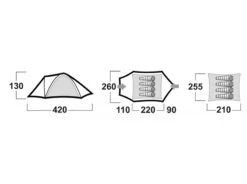 Husky Bizon Koepeltent - 4+ Persoons -Winkel Voor Kampeerartikelen Voor Buiten bizon afmetingen